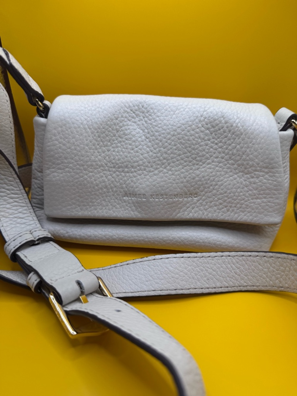 Aimee Kestenberg White Leather Crossbody Bag